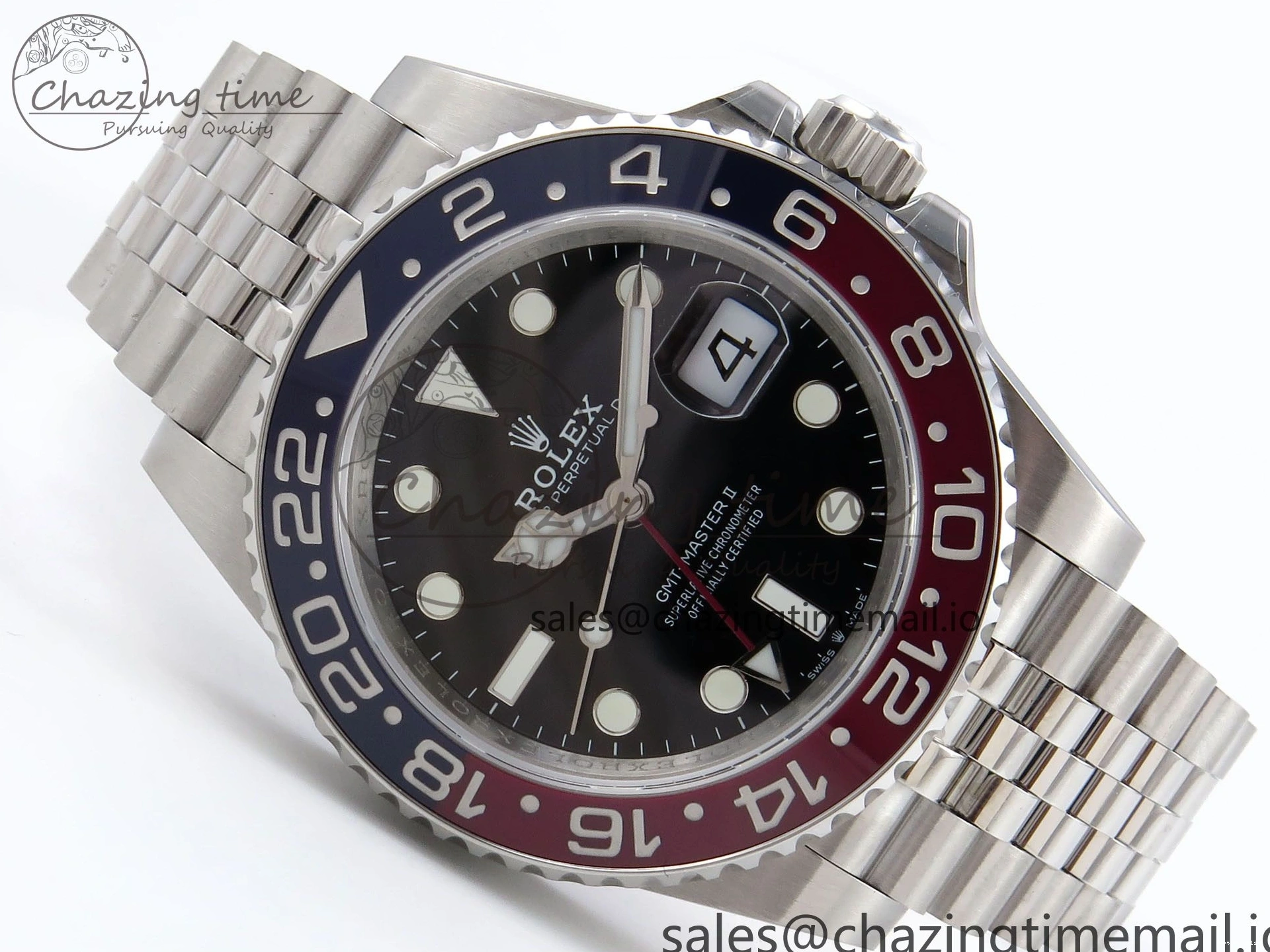 0217 Sustainable GMT-Master II 126710 BLRO 904L QF 1:1 Best Edition on Jubilee Bracelet SH3285 V 1221